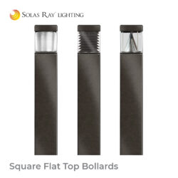 Solas Ray Square Flat Top LED Bollards