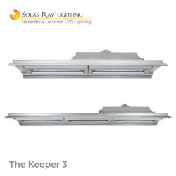 Solas Ray Keeper 3 Hazardous Location explosion proof LED light fixture. Class I Division 1 linear light with EM battery backup option