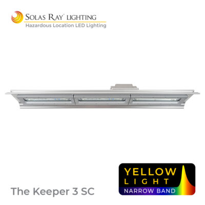 Solas Ray Lighting - Keeper 3 SC narrow band yellow light, ultraviolet free. For use in semiconductor manufacturing, laboratories, health care facilities, pharmaceutical labs. UV free / ultraviolet free